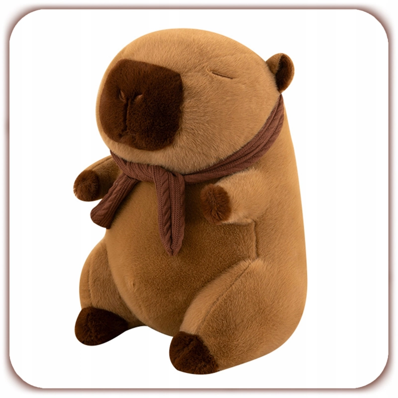 KAPIBARA MASKOTKA PLUSZAK 35 CM ZESTAW DUŻA CAPYBARA + KOCYK PREZENT DZIECI