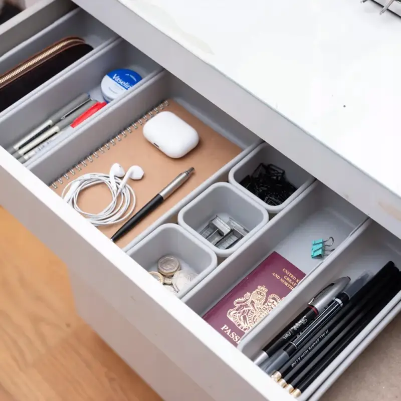 ORGANIZER MODUŁOWY POJEMNIK DO SZUFLADY WKŁADY KORYTKA 8szt