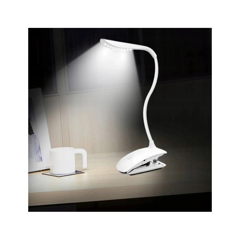 LAMPKA BIURKOWA SZKOLNA NA BIURKO NA KLIPS LED USB DOTYK 3 TRYBY REGULACJA