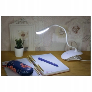 LAMPKA BIURKOWA SZKOLNA NA BIURKO NA KLIPS LED USB DOTYK 3 TRYBY REGULACJA
