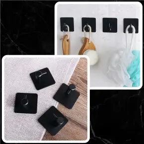 ZESTAW 4SZT WIESZAK SAMOPRZYLEPNY HACZYK NA RĘCZNIK/i LOFT STALOWY + TAŚMA