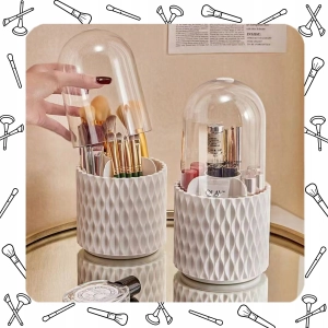 OBROTOWY 360 ORGANIZER NA PĘDZLE DO MAKIJAŻU I KOSMETYKI POJEMNIK KUFEREK