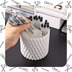 OBROTOWY 360 ORGANIZER NA PĘDZLE DO MAKIJAŻU I KOSMETYKI POJEMNIK KUFEREK