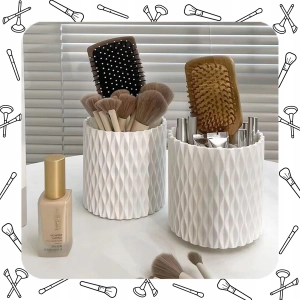OBROTOWY 360 ORGANIZER NA PĘDZLE DO MAKIJAŻU I KOSMETYKI POJEMNIK KUFEREK