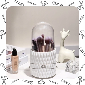 OBROTOWY 360 ORGANIZER NA PĘDZLE DO MAKIJAŻU I KOSMETYKI POJEMNIK KUFEREK