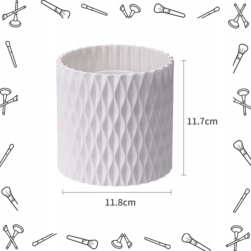 OBROTOWY 360 ORGANIZER NA PĘDZLE DO MAKIJAŻU I KOSMETYKI POJEMNIK KUFEREK