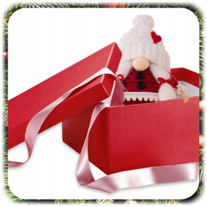 SKRZAT ŚWIĄTECZNY KRASNAL MIKOŁAJ GNOM Święta Prezent Ozdoba SIEDZĄCY 30 cm