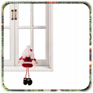 SKRZAT ŚWIĄTECZNY KRASNAL MIKOŁAJ GNOM Święta Prezent Ozdoba SIEDZĄCY 30 cm