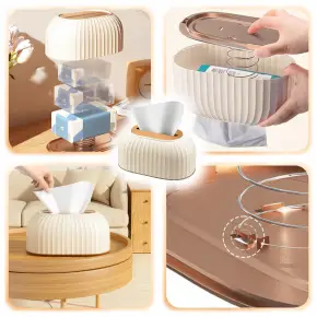 POJEMNIK NA CHUSTECZKI Pudełko Podajnik CHUSTECZNIK Organizer ze Sprężyną