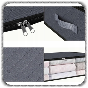 2x ORGANIZER NA POŚCIEL KOŁDRĘ POKROWIEC POJEMNIK Ubrania Pod Łóżko 60x45cm