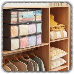 2x ORGANIZER NA POŚCIEL KOŁDRĘ POKROWIEC POJEMNIK Ubrania Pod Łóżko 60x45cm