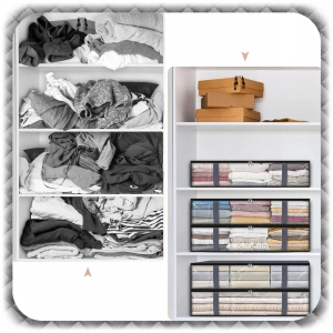 2x ORGANIZER NA POŚCIEL KOŁDRĘ POKROWIEC POJEMNIK Ubrania Pod Łóżko 60x45cm