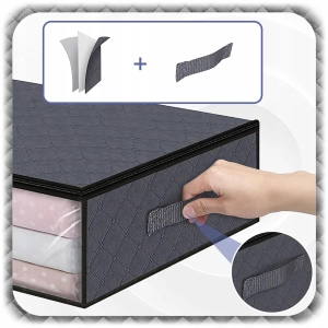 2x ORGANIZER NA POŚCIEL KOŁDRĘ POKROWIEC POJEMNIK Ubrania Pod Łóżko 60x45cm