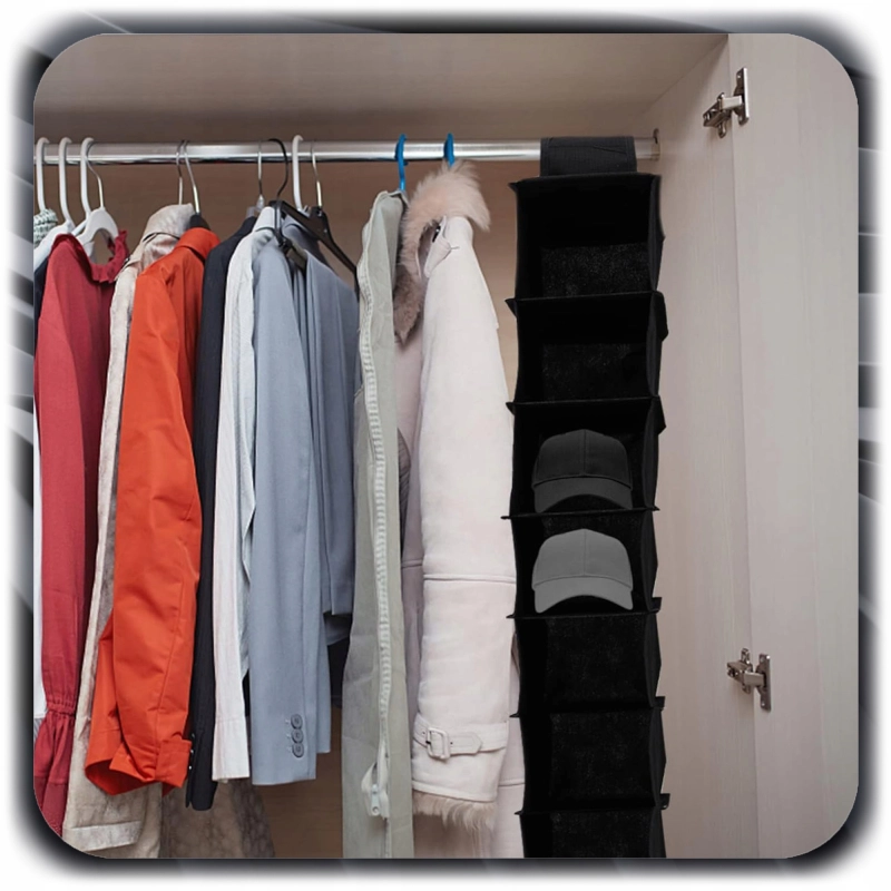 ORGANIZER WISZĄCY DO SZAFY NA OBUWIE BUTY WIESZAK REGAŁ 10 PÓŁEK TEKSTYLNA