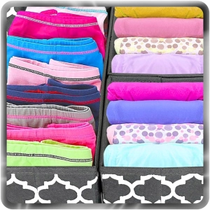 ZESTAW 6x ORGANIZER DO SZAFY SZUFLADY POJEMNIK TKANINY SKŁADANY MATERIAŁOWY