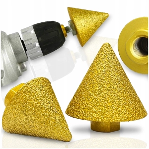 FREZ DIAMENTOWY STOŻKOWY STOŻEK 2-50 MM GWINT M14 DO GRESU PŁYTEK CERAMIKI
