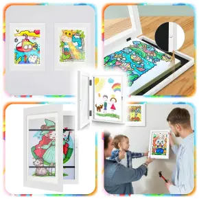 RAMKA ARTYSTYCZNA NA RYSUNKI OBRAZKI ZDJĘCIA A4 OTWIERANA NA 150 RYSUNKÓW!