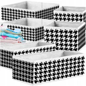 ORGANIZER DO SZAFY SZUFLADY POJEMNIK NA BIELIZNE SKŁADANY MATERIAŁOWY 6SZT