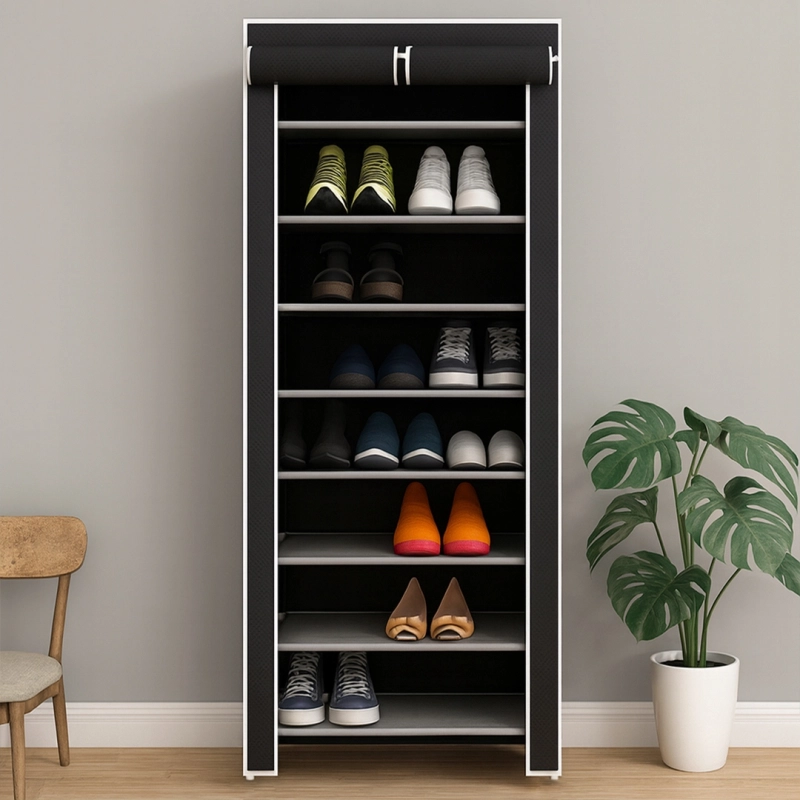 SZAFKA MATERIAŁOWA NA BUTY UBRANIA REGAŁ PÓŁKA GARDEROBA 9 PÓŁEK DUŻA 155cm