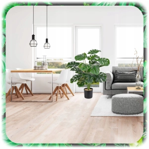 MONSTERA SZTUCZNA W DONICZCE 70CM SZTUCZNE KWIATY FEJKA ROŚLINA 18 LIŚCI XL