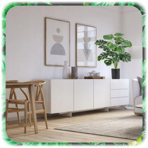 MONSTERA SZTUCZNA W DONICZCE 70CM SZTUCZNE KWIATY FEJKA ROŚLINA 18 LIŚCI XL