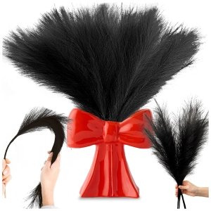 ZESTAW 20x SZTUCZNA TRAWA PAMPASOWA DEKORACYJNA GAŁĄZKI TRZCINA CZARNA 55CM