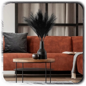 ZESTAW 20x SZTUCZNA TRAWA PAMPASOWA DEKORACYJNA GAŁĄZKI TRZCINA CZARNA 55CM