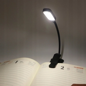 LAMPKA DO CZYTANIA KSIĄŻEK USB LAMPKA NOCNA Z KLIPSEM ZDROWA DLA OCZU 8 LED