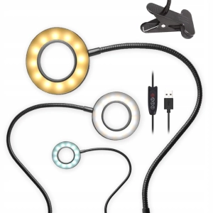 LAMPKA DO CZYTANIA KSIĄŻEK USB LAMPKA NOCNA Z KLIPSEM ZDROWA DLA OCZU 8 LED
