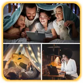 LAMPKA DO CZYTANIA KSIĄŻEK NOCNA Z KLIPSEM USB AKUMULATOR 8 LED 3 BARWY