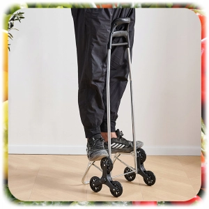 WÓZEK ZAKUPOWY SCHODOWY TORBA NA ZAKUPY NA KÓŁKACH WODOODPORNA W LIŚCIE 35L