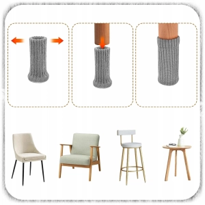 24 SZT SKARPETKI NA NOGI KRZESŁA STOŁU NAKŁADKI OCHRONNE PODKŁADKI Z FILCEM