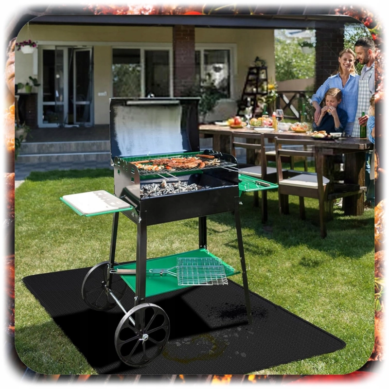 MATA OCHRONNA POD PRZED KOMINEK PIECYK DUŻA 100x120 PLAMOODPORNA PODKŁADKA