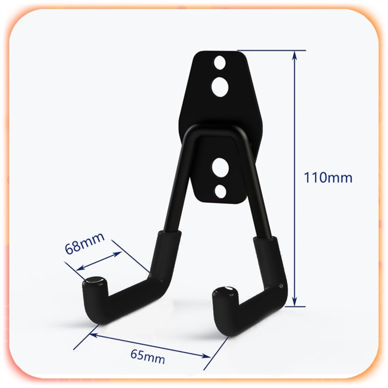 12szt ZESTAW HAKI GARAŻOWE PODWÓJNE UCHWYTY ŚCIENNE DO GARAŻU CZARNE