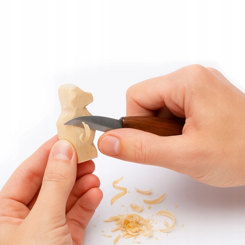 ZESTAW NOŻE I DŁUTA DO RZEŹBIENIA W DREWNIE 9EL NARZĘDZIA + RĘKAWICZKI ETUI