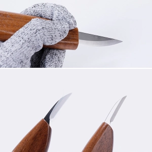 ZESTAW NOŻE I DŁUTA DO RZEŹBIENIA W DREWNIE 9EL NARZĘDZIA + RĘKAWICZKI ETUI