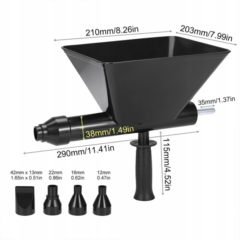 MASZYNA PISTOLET DO FUGOWANIA USZCZELNIANIA NA WIERTARKĘ ADAPTER + 4 DYSZE