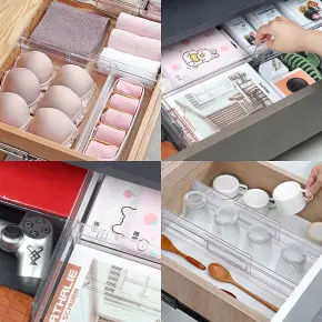 8szt ORGANIZER DO SZUFLADY PRZEGRÓDKA REGULOWANA SEPARATOR PRZEZROCZYSTA