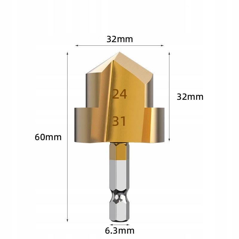 3x ZESTAW WIERTEŁ STOPNIOWYCH DO RUR Z TWORZYW SZTUCZNYCH PPR 19/24/31 mm