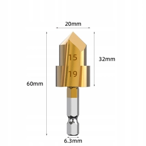 3x ZESTAW WIERTEŁ STOPNIOWYCH DO RUR Z TWORZYW SZTUCZNYCH PPR 19/24/31 mm