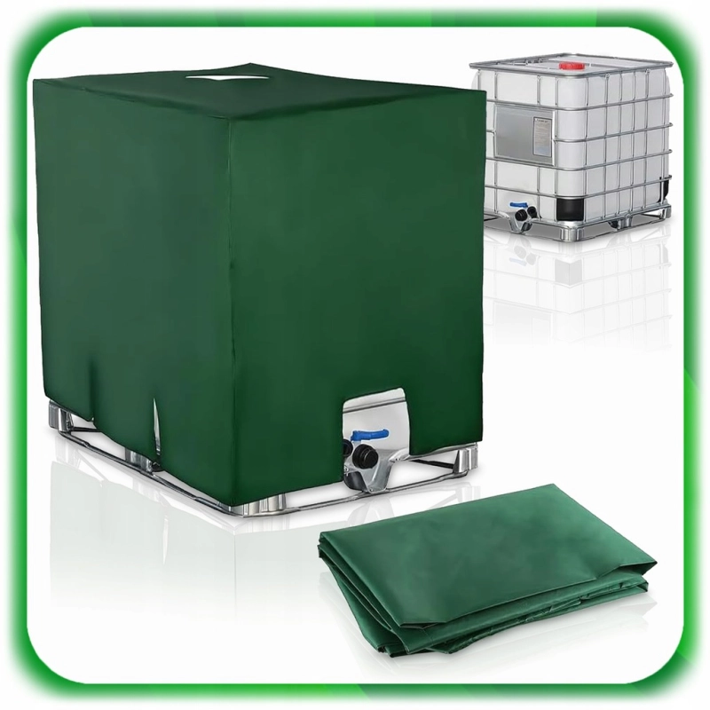 POKROWIEC NA ZBIORNIK MAUZER PLANDEKA OSŁONA 1000L WODĘ DESZCZÓWKĘ ZIELONY
