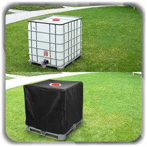 POKROWIEC NA ZBIORNIK MAUZER PLANDEKA OSŁONA 1000L WODĘ DESZCZÓWKĘ CZARNY