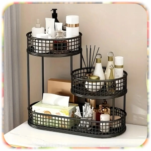 KOSZ NA OWOCE WARZYWA 3 POZIOMOWY METALOWY CZARNY KOSZYK STOJAK ORGANIZER