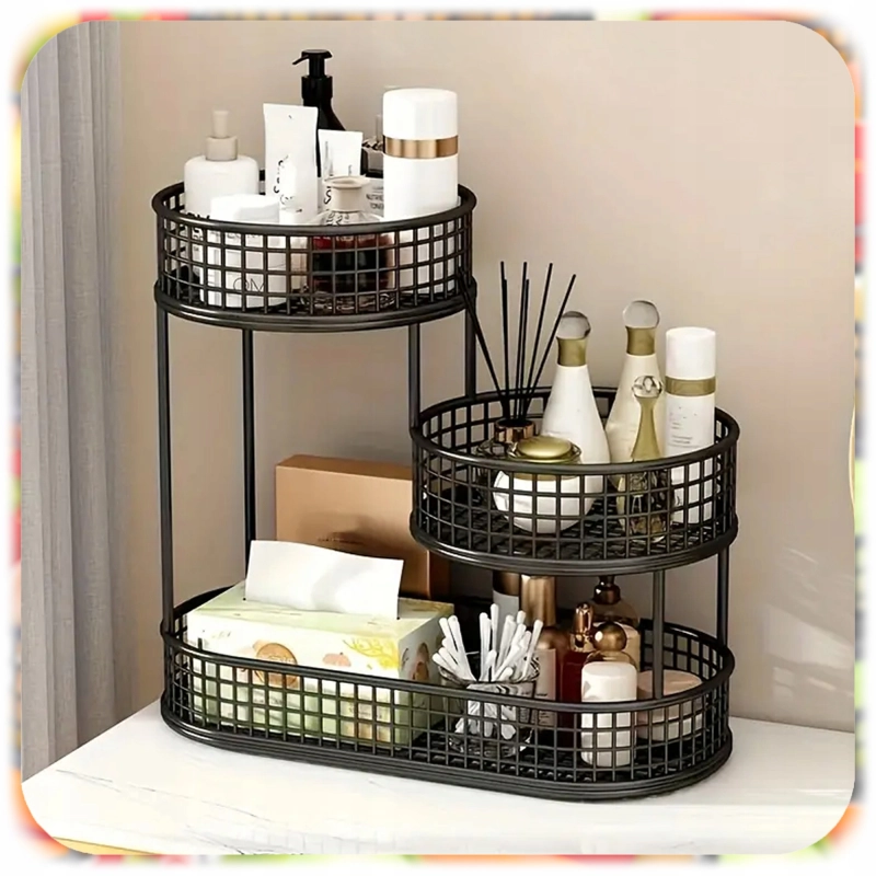 KOSZ NA OWOCE WARZYWA 3 POZIOMOWY METALOWY CZARNY KOSZYK STOJAK ORGANIZER