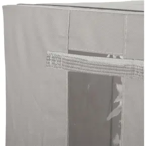 ORGANIZER TORBA ZE STELAŻEM SZARY Z OKNAMI 24L NA UBRANIA ZABAWKI POŚCIEL