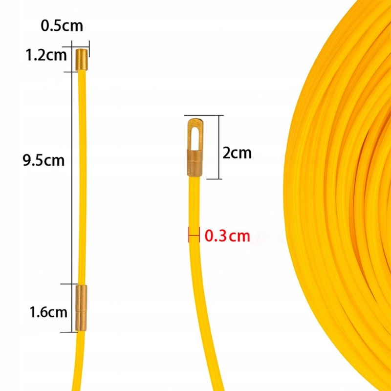 WŁÓKNO SZKLANE DO PRZECIĄGANIA KABLI 10x1m 6mm WYCIĄGARKA PILOT STALKA 17EL
