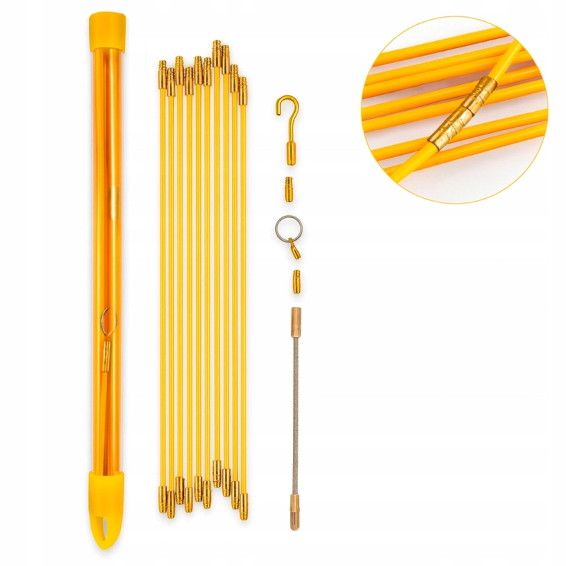 WŁÓKNO SZKLANE DO PRZECIĄGANIA KABLI 10x1m 6mm WYCIĄGARKA PILOT STALKA 17EL