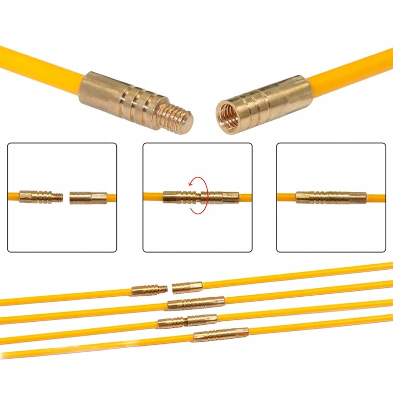 WŁÓKNO SZKLANE DO PRZECIĄGANIA KABLI 10x1m 6mm WYCIĄGARKA PILOT STALKA 17EL