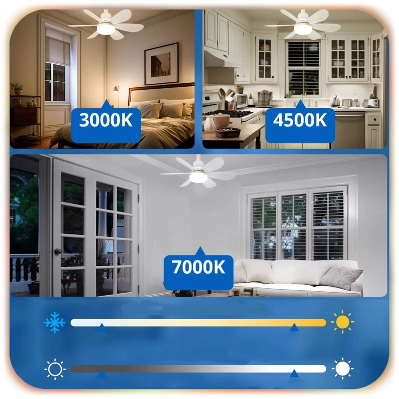 WENTYLATOR Z LAMPKĄ LED WIATRAK SUFITOWY ŻYRANDOL 52 CM DUŻY + PILOT 40W