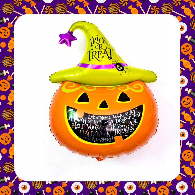 XL ZESTAW DEKORACYJNY NA HALLOWEEN Balony Girlanda Ozdoby Pająki Dynia 72EL